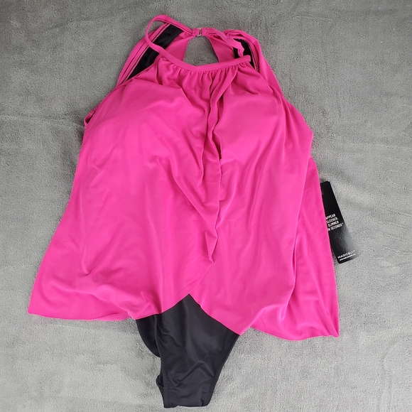 Magicsuit One Piece Swimsuit Womens 12 Hot Pink Black - Picture 3 of 12
